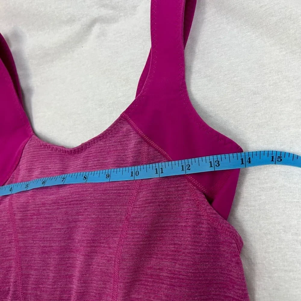 Lululemon Run For Your Life pink Tank w/ Built in bra, heathered raspberry SZ 6